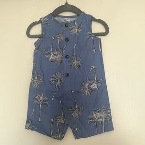 carters baby boy palm tree cotton romper outfit size 9 months